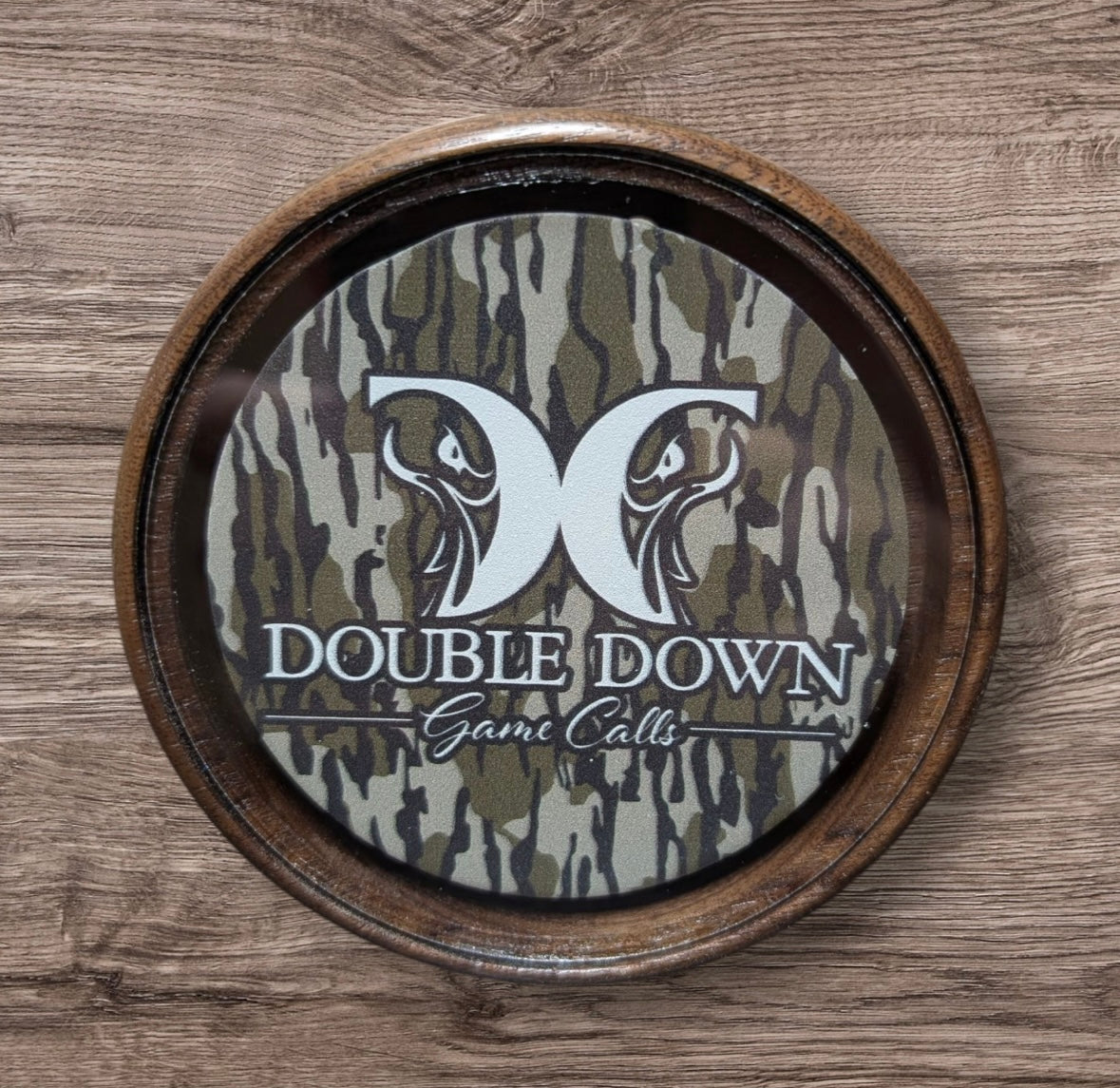 Bottomlands camo two sided pot call