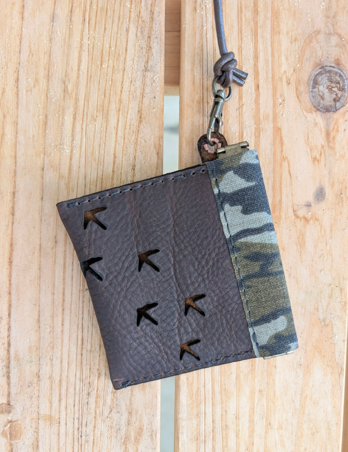 Leather mouth call pouch